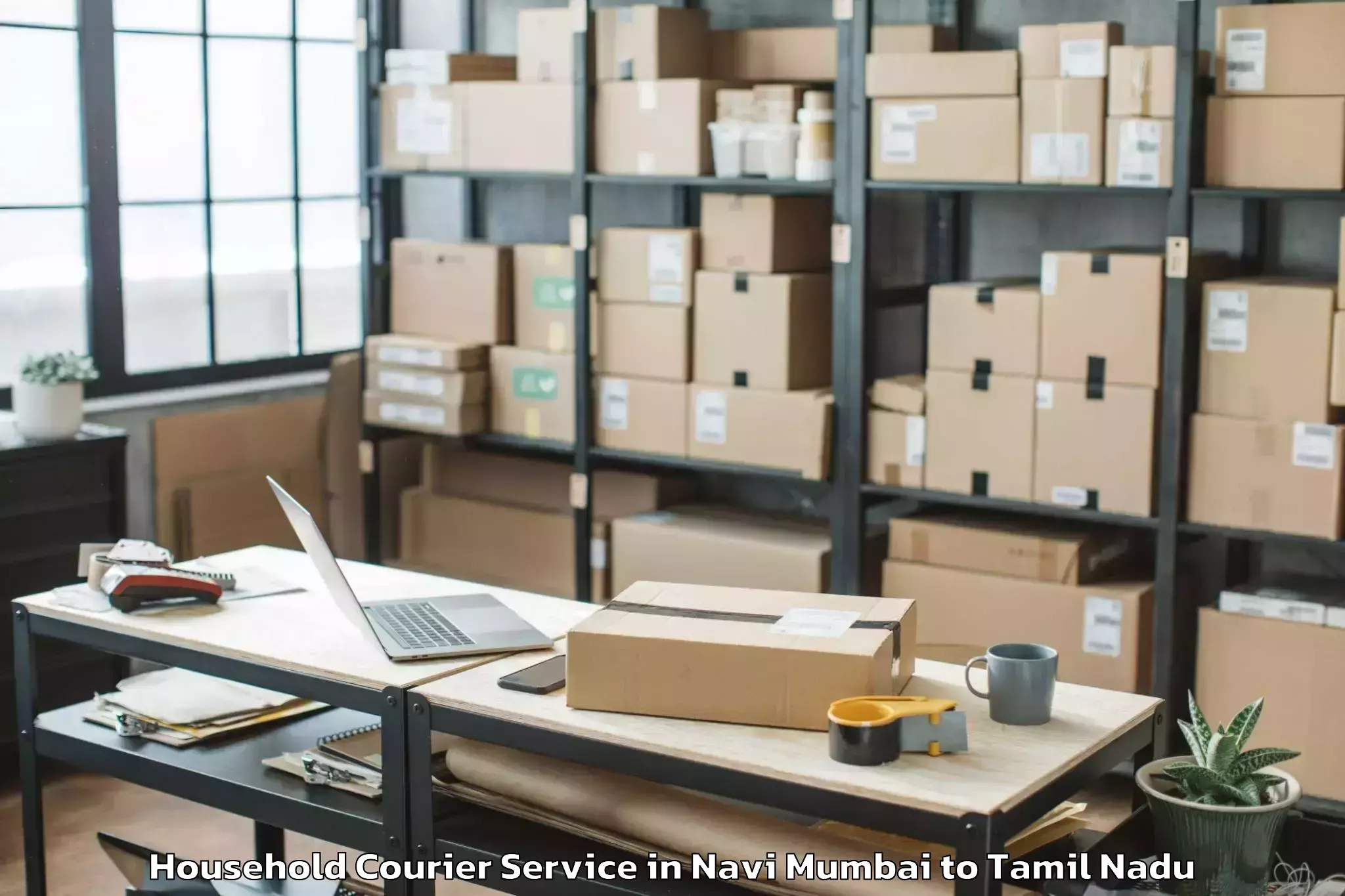 Leading Navi Mumbai to Thanjavur Airport Tjv Household Courier Provider